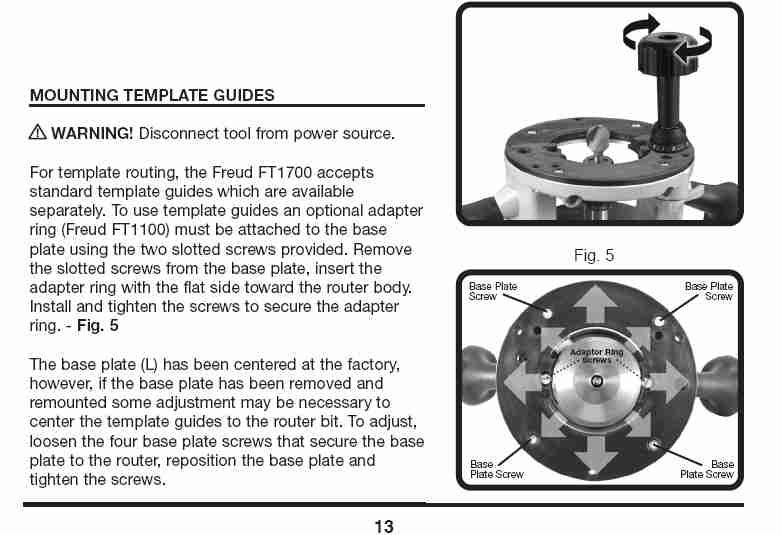 Freud FT2020 Template Guide Kit  Router accessories, Power tool